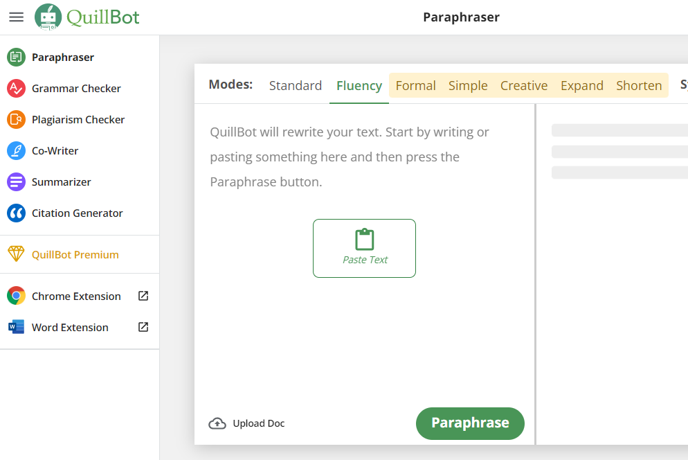 1. QuillBot Paraphraser