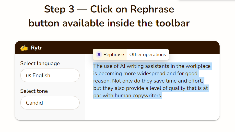 2. Rytr Anti Plagiarism Changer